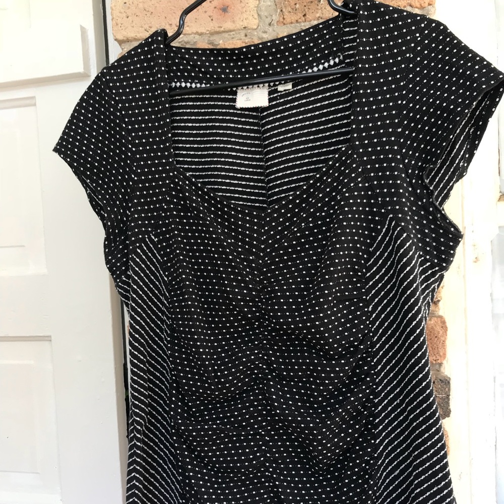 Anthropologie Black and White Top
